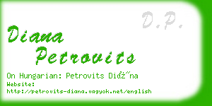 diana petrovits business card